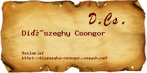 Diószeghy Csongor névjegykártya
