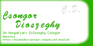 csongor dioszeghy business card