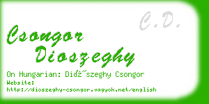 csongor dioszeghy business card
